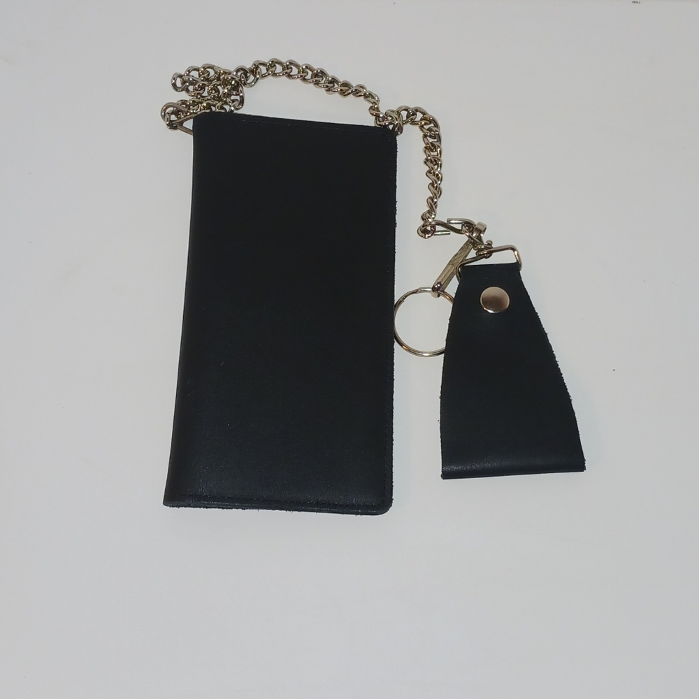 Amity Black Leather Sidekick Long Bifold Wallet Vintage NWT